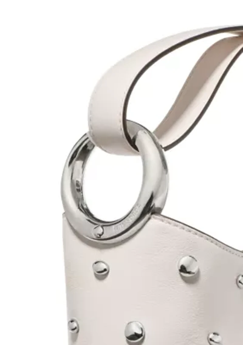 Halo Mini Studded Leather Bucket Bag