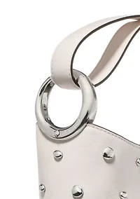 Halo Mini Studded Leather Bucket Bag
