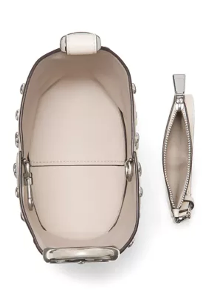 Halo Mini Studded Leather Bucket Bag