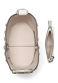 Halo Mini Studded Leather Bucket Bag