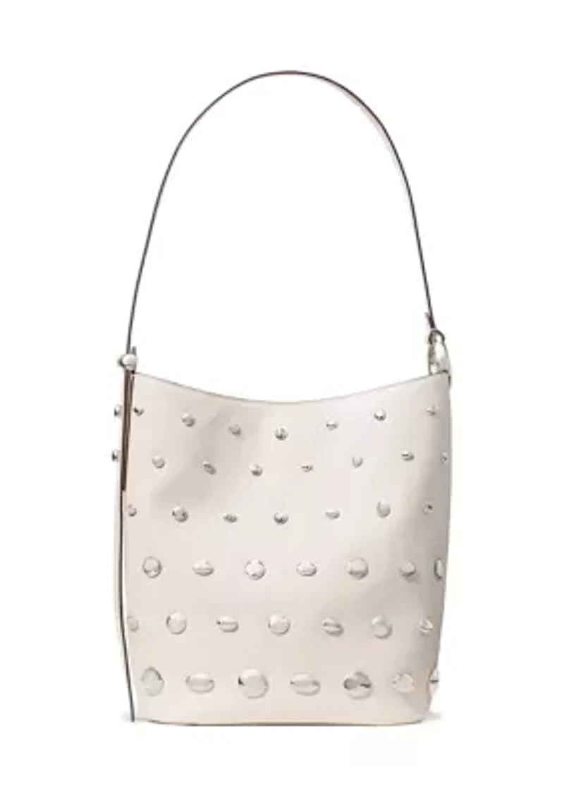 Halo Medium Studded Leather Bucket Bag