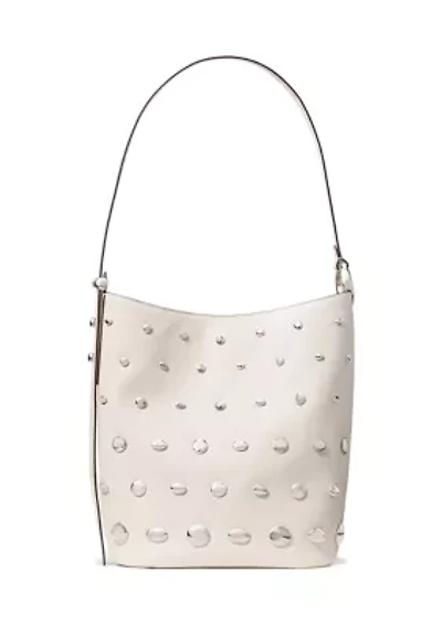 Halo Medium Studded Leather Bucket Bag 