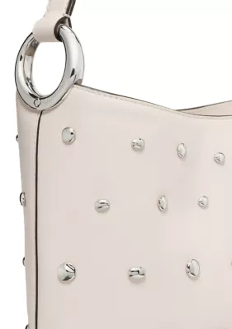 Halo Medium Studded Leather Bucket Bag 