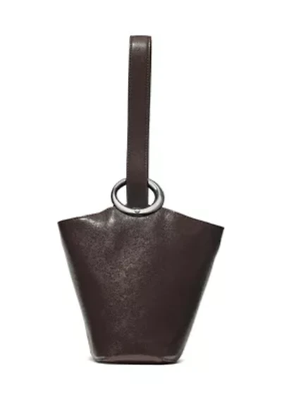 Halo Mini Glazed Donut Leather Bucket Bag 