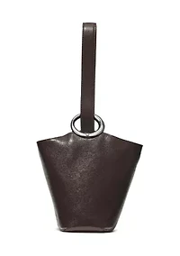 Halo Mini Glazed Donut Leather Bucket Bag 