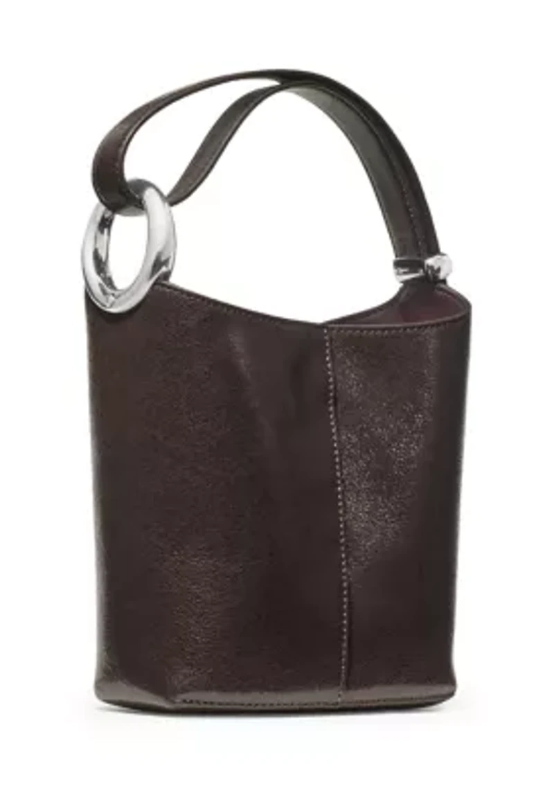Halo Mini Glazed Donut Leather Bucket Bag 