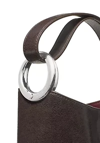 Halo Mini Glazed Donut Leather Bucket Bag 