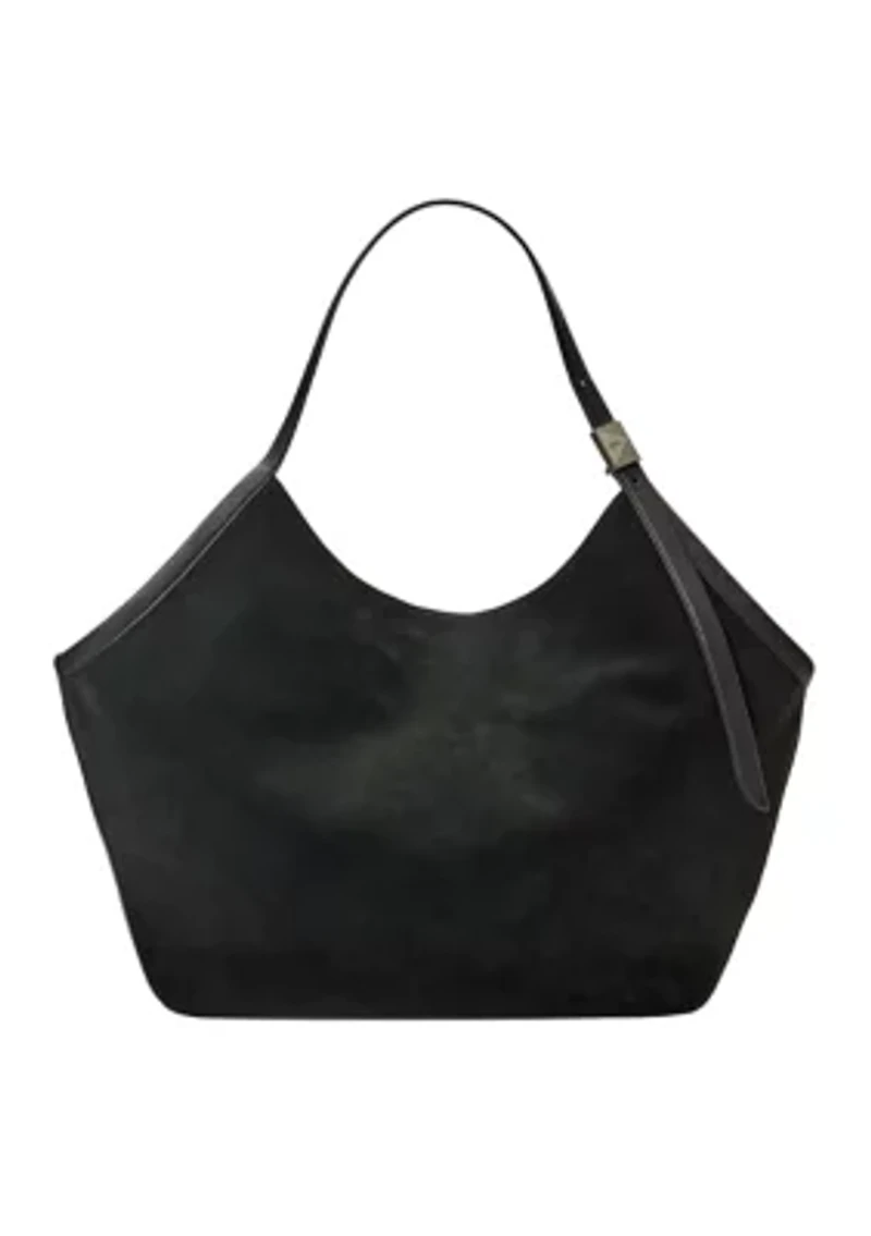 Deco Suede Large Tulip Tote Bag