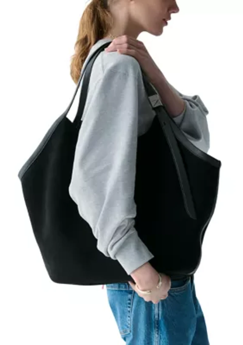 Deco Suede Large Tulip Tote Bag