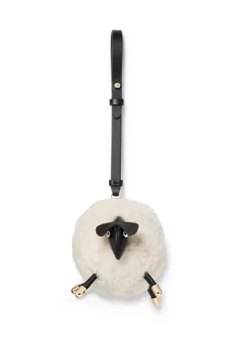 3D Faux Fur Sheep Bag Charm Keyfob