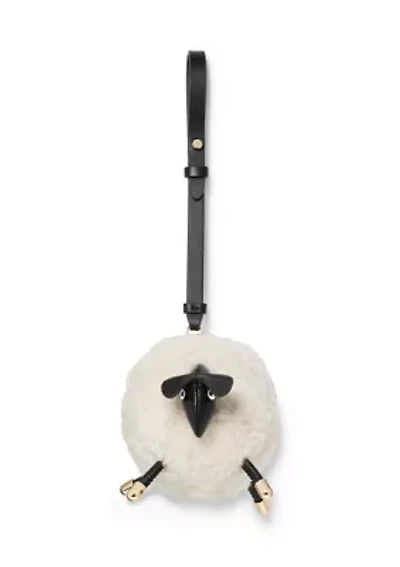 3D Faux Fur Sheep Bag Charm Keyfob
