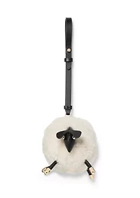 3D Faux Fur Sheep Bag Charm Keyfob