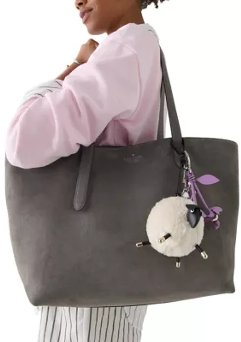 3D Faux Fur Sheep Bag Charm Keyfob