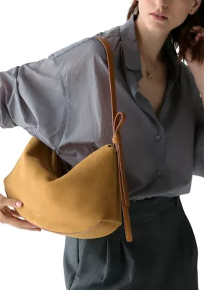 Loop Suede Large Shoulder Bag