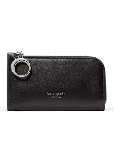 Halo Smooth Leather Small Bifold Zip Around Wallet