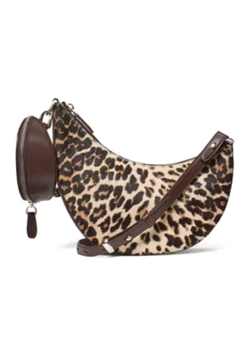 Downtown Leopard Print Calf Hair Crossbody