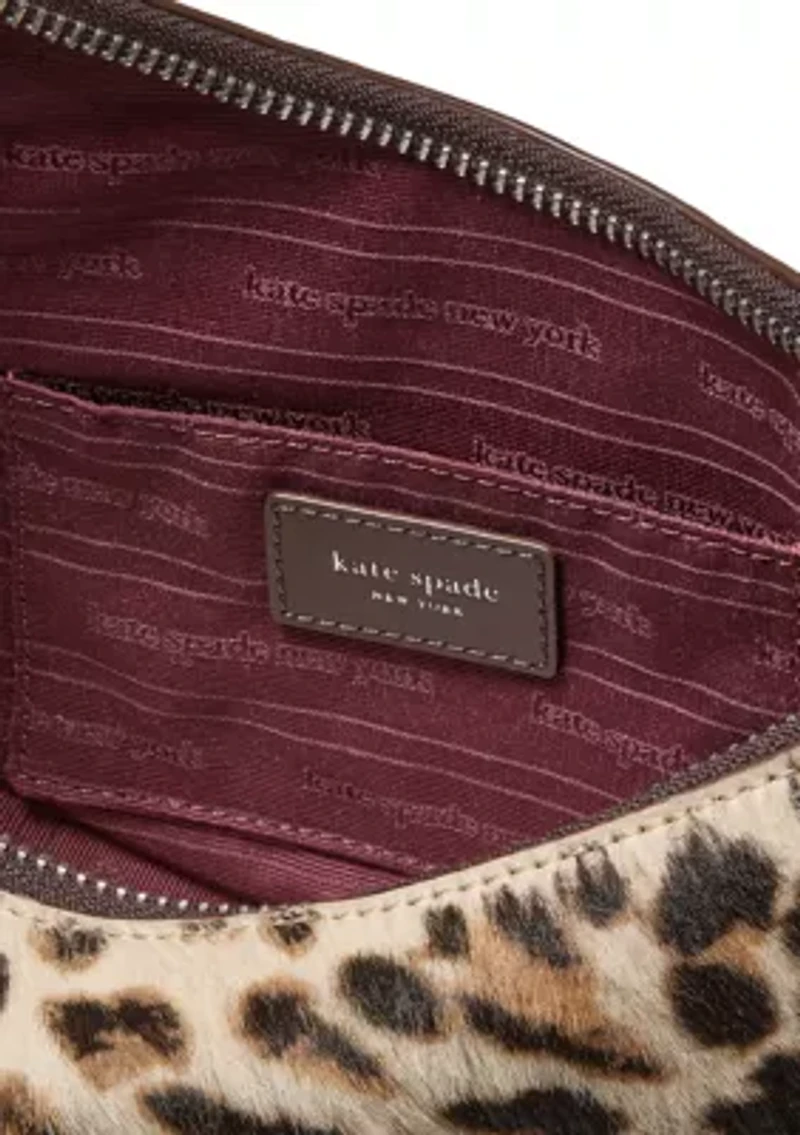 Downtown Leopard Print Calf Hair Crossbody 