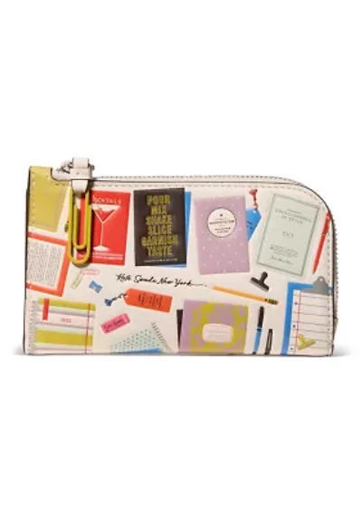 Page Turner Bestsellers Print Smooth Leather Small Slim Bifold Wallet