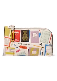 Page Turner Bestsellers Print Smooth Leather Small Slim Bifold Wallet