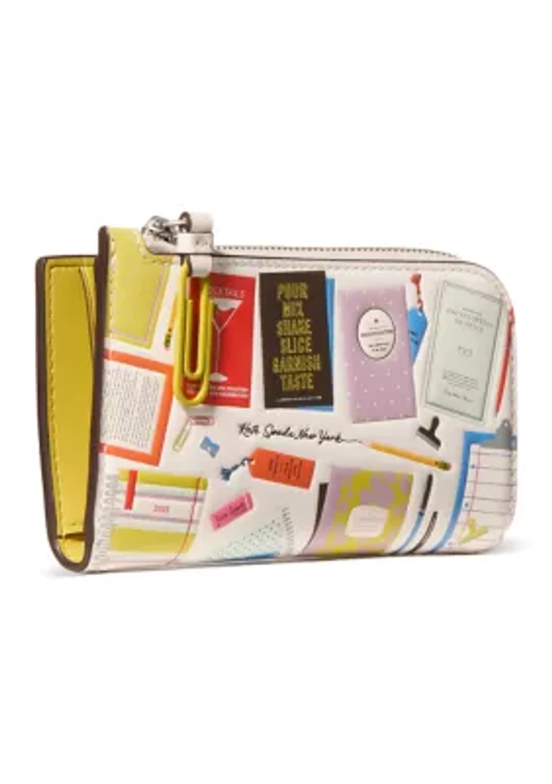 Page Turner Bestsellers Print Smooth Leather Small Slim Bifold Wallet