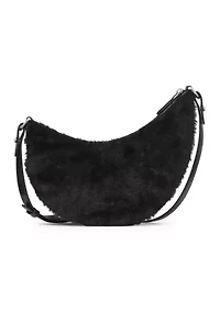 Duo Shearling Bear Crossbody Bag