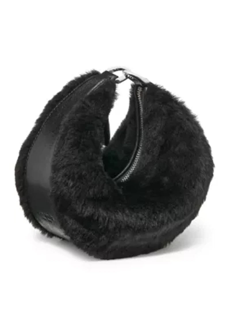 Duo Shearling Bear Crossbody Bag