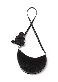 Duo Shearling Bear Crossbody Bag