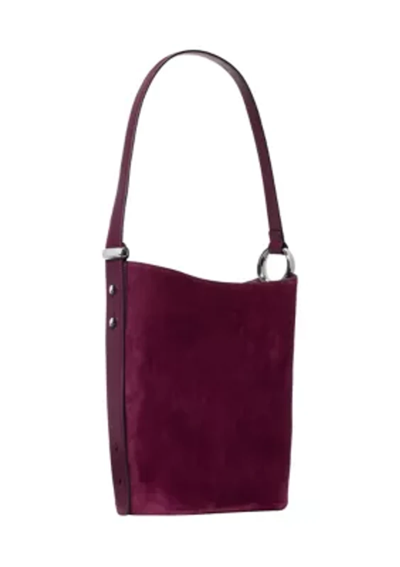 Halo Suede Bucket Bag