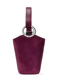 Halo Suede Mini Bucket Bag