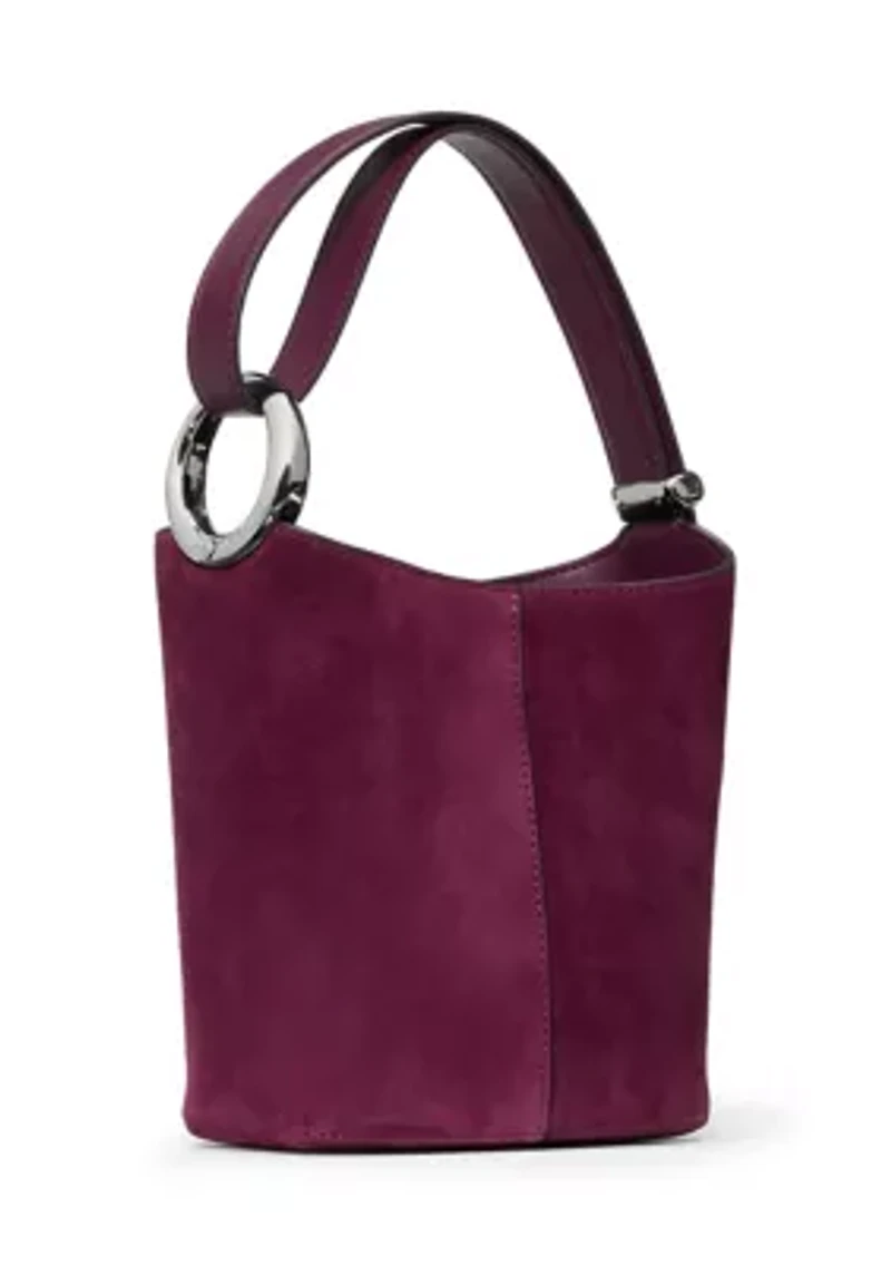 Halo Suede Mini Bucket Bag