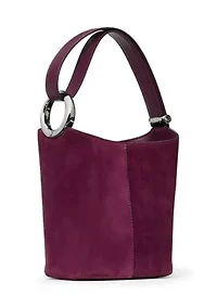 Halo Suede Mini Bucket Bag