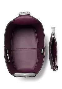 Halo Suede Mini Bucket Bag