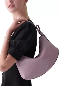 Loop Glazed Leather Shoulder Bag