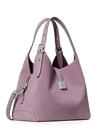 Deco Smooth Leather and Suede Crossbody Tote