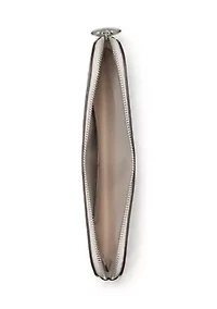 Devin "I Love You" Script Embossed Leather Pouch