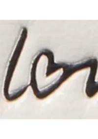 Devin "I Love You" Script Embossed Leather Small Bi-Fold Wallet