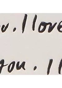 "I Love You" Embossed Leather Mini Zip Card Case 