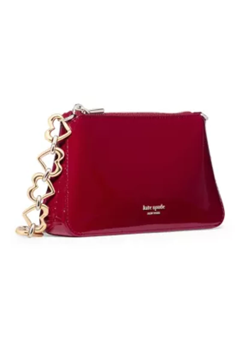 Grace Patent Leather Heart Pochette