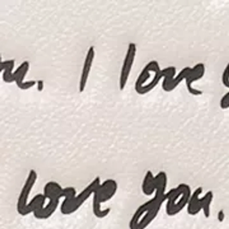 Grace "I Love You" Script Embossed Leather Mini Bag