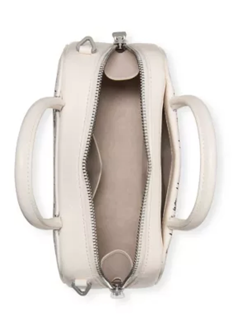 Grace "I Love You" Script Embossed Leather Mini Bag