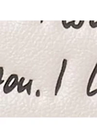 Grace "I Love You" Script Embossed Leather Mini Bag