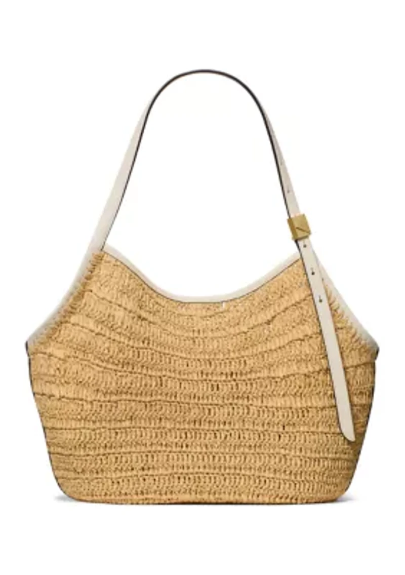Large Straw Tulip Tote Bag