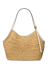 Large Straw Tulip Tote Bag