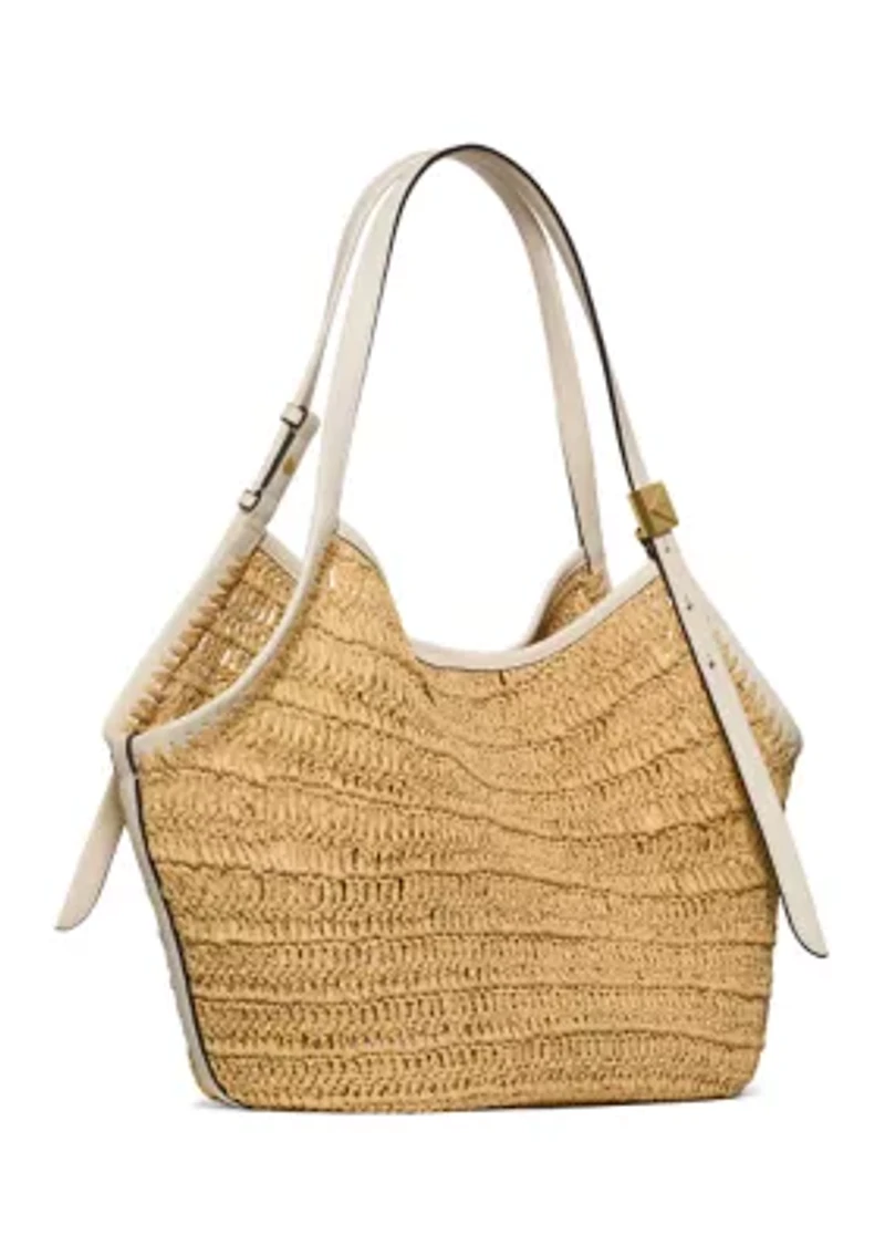 Large Straw Tulip Tote Bag