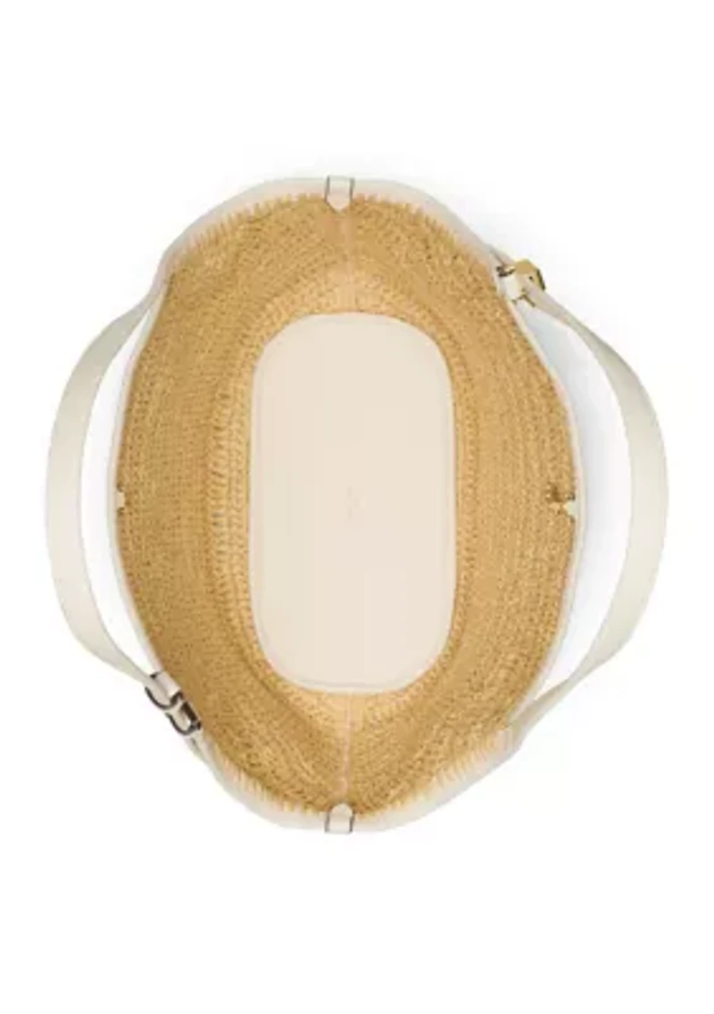 Large Straw Tulip Tote Bag