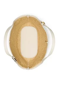 Large Straw Tulip Tote Bag