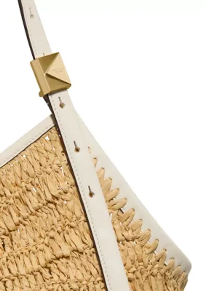 Large Straw Tulip Tote Bag