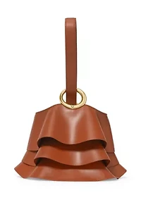 Halo Ruffle Mini Crossbody Bucket Bag