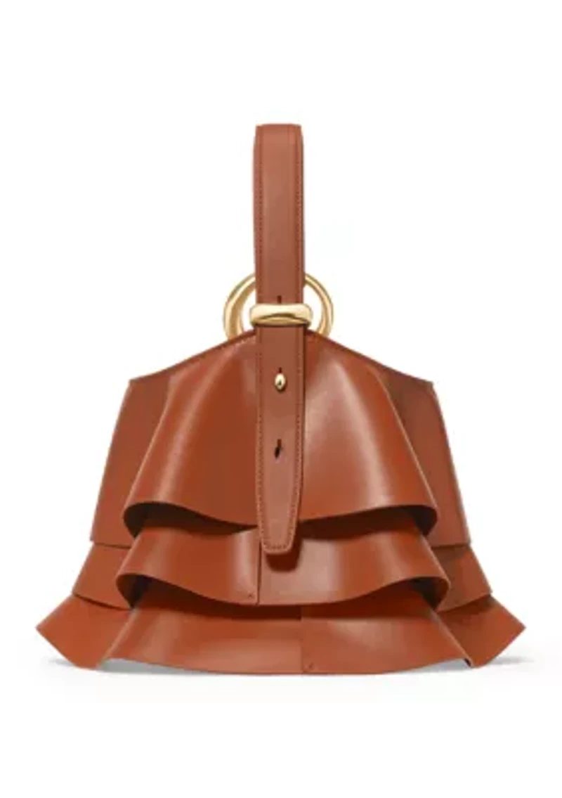 Halo Ruffle Mini Crossbody Bucket Bag