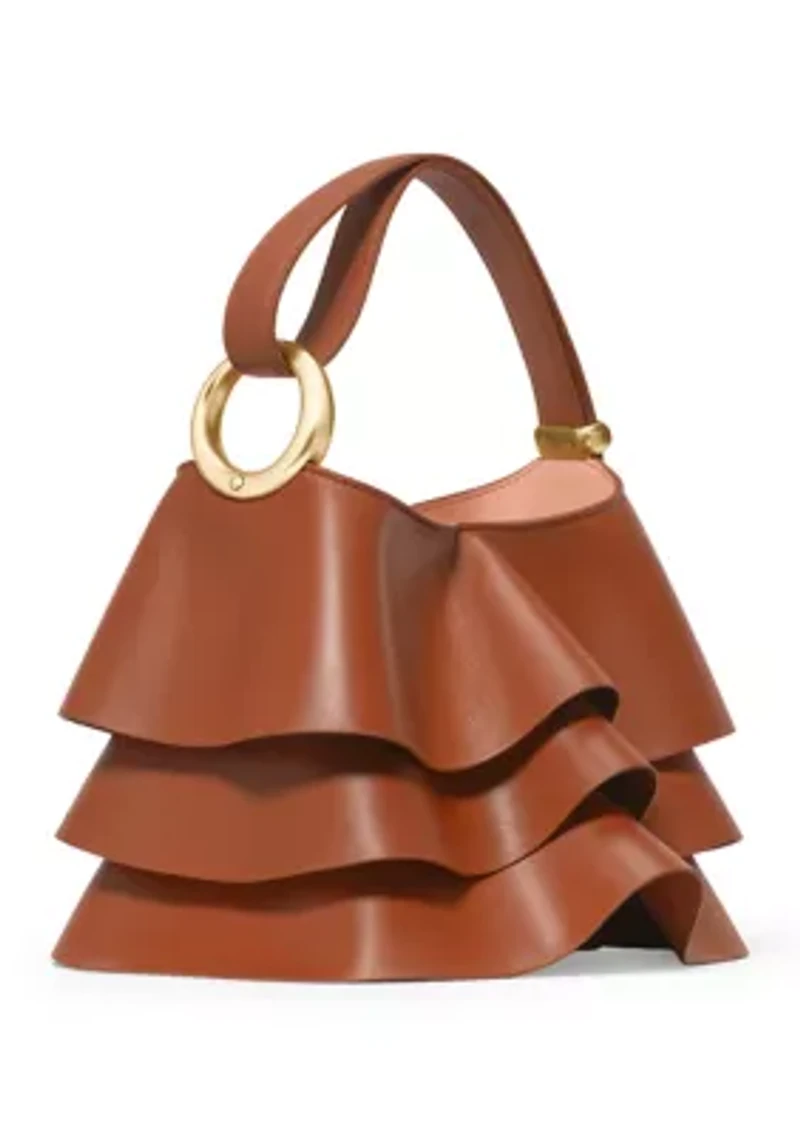 Halo Ruffle Mini Crossbody Bucket Bag